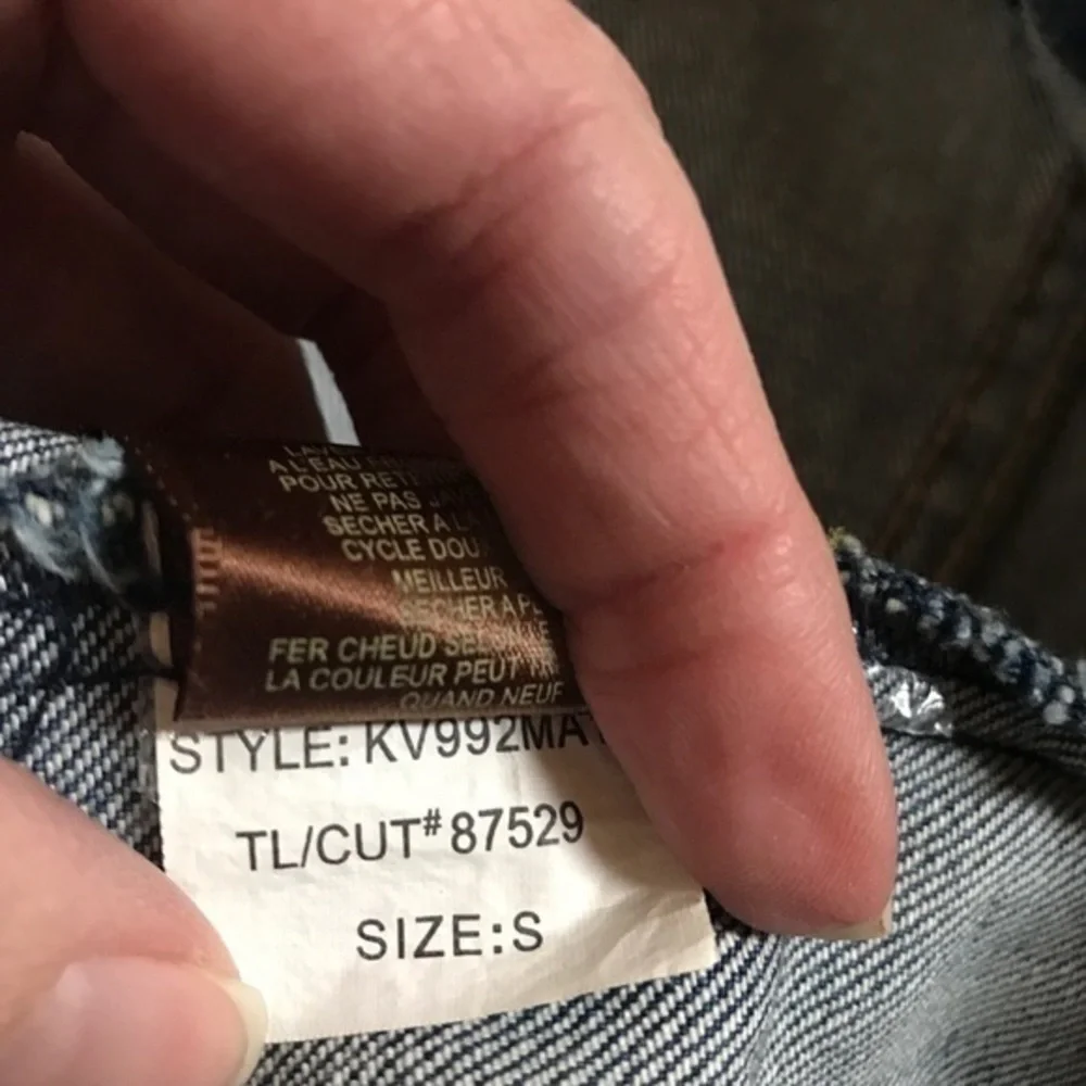 Kut from the Kloth distressed denim jean‎ vest S - Picture 5 of 8